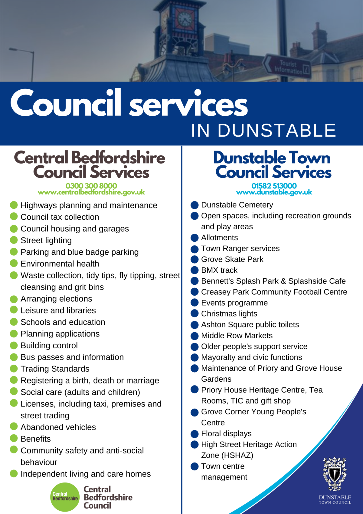 Dunstable Town Council Services Dunstable Town Council