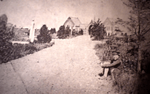 history black and white photo of the cemetery