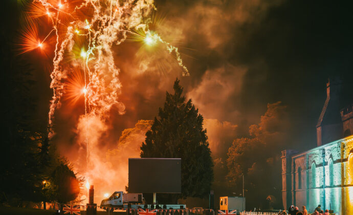 Fire works at Proms in The park at the end of the event