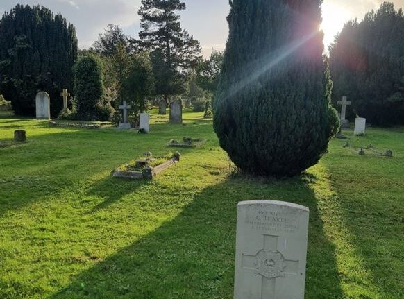 war grave in the cemetery