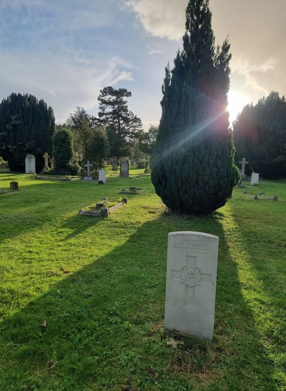 war grave in the cemetery