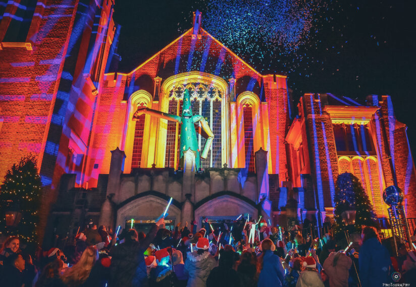 Torchlight Market Event of group of people having fun