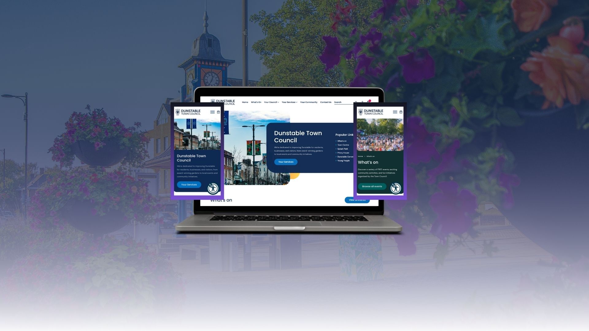 screenshot of the front page