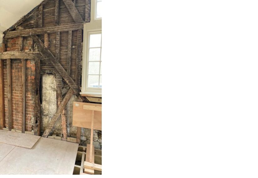 Priory House - attic old bricking up of original opening (possible window).