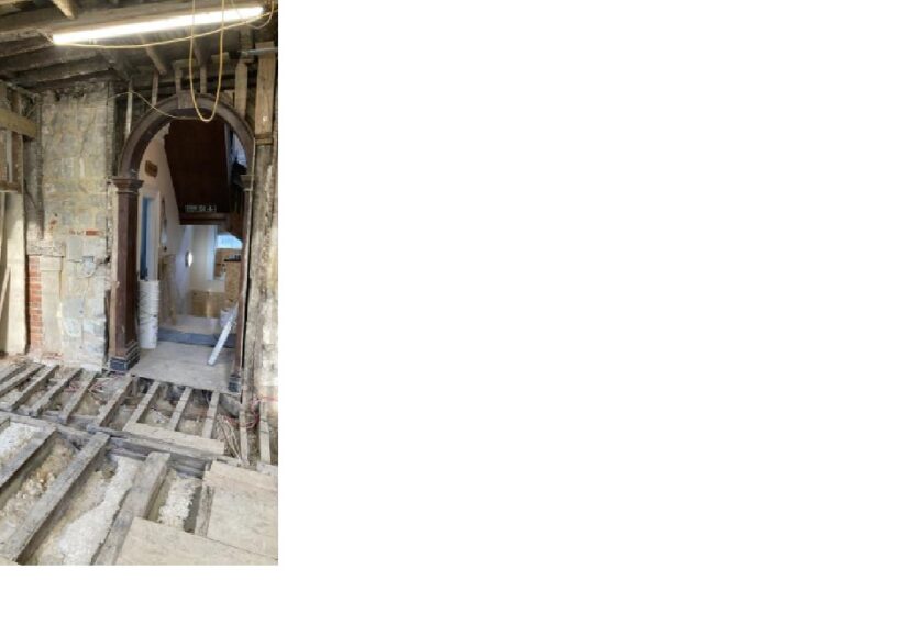 Entrance arch to exhibition area