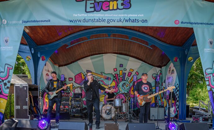 People performing a show