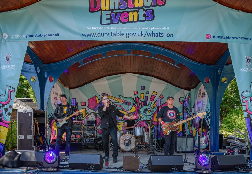 People performing a show