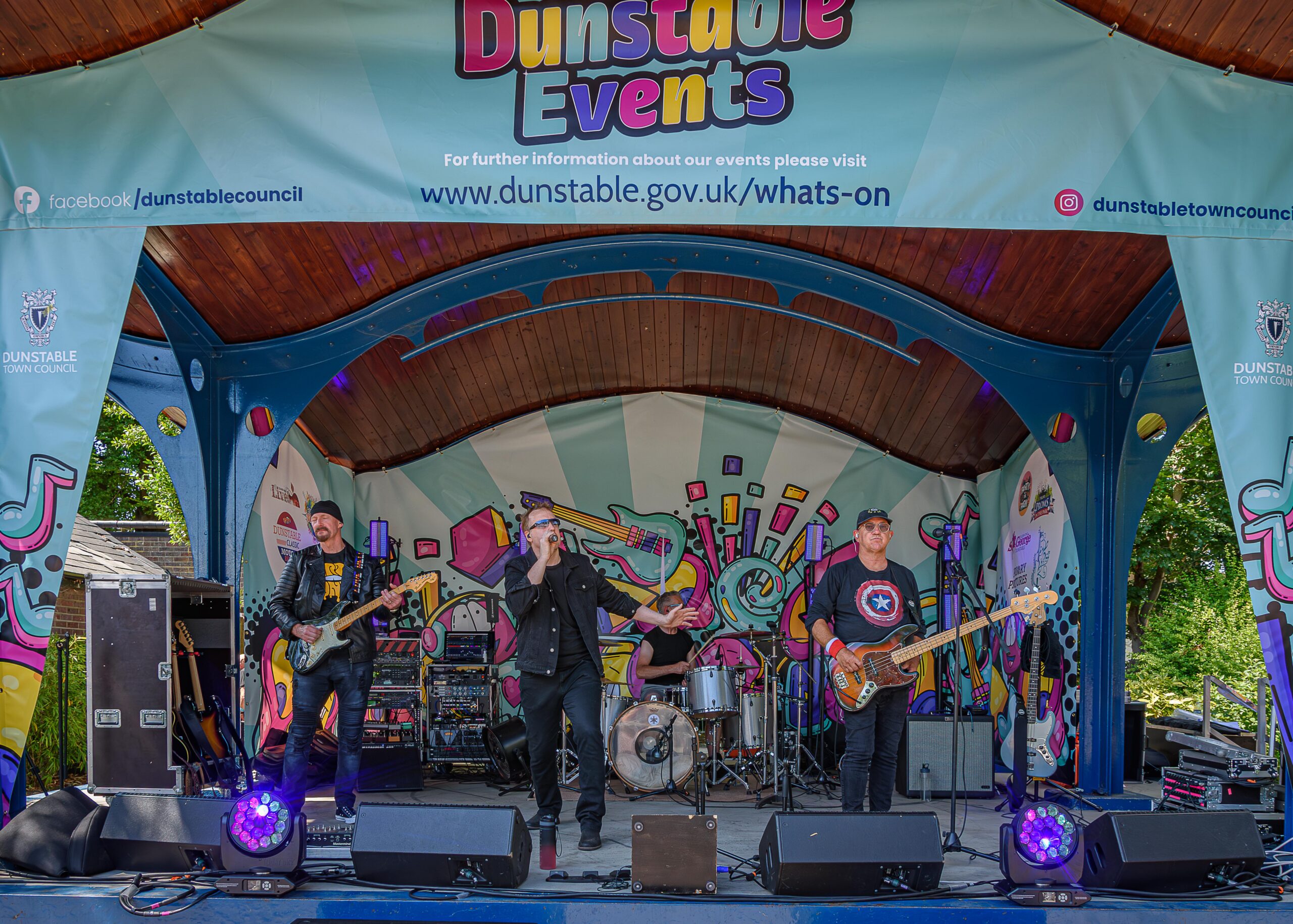 People performing a show