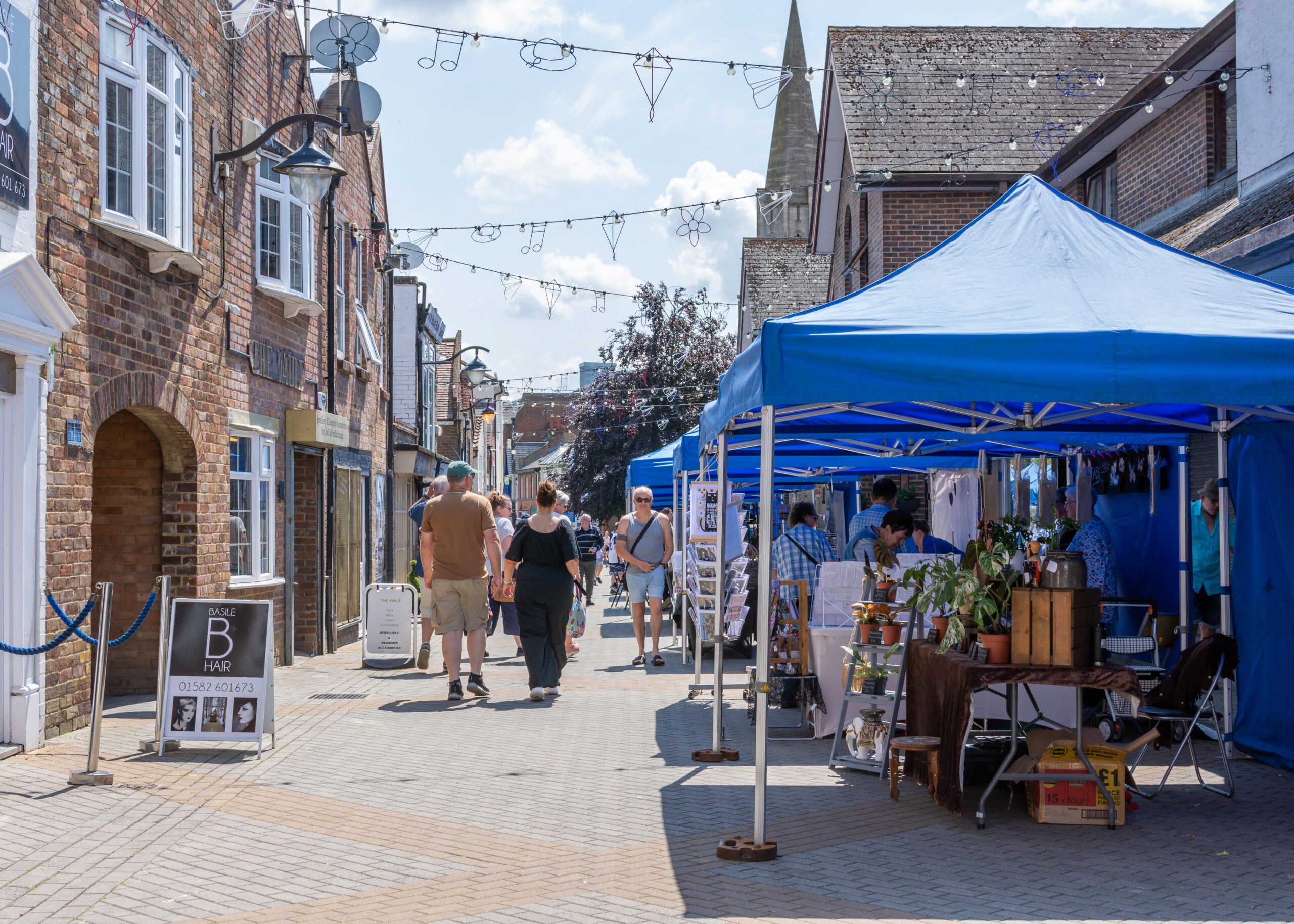 Middle Row Markets with stalls along Middle Row with shops and stalls