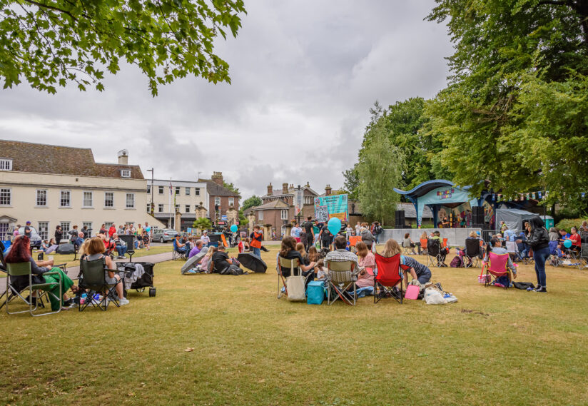 View of the park where the event is going on
