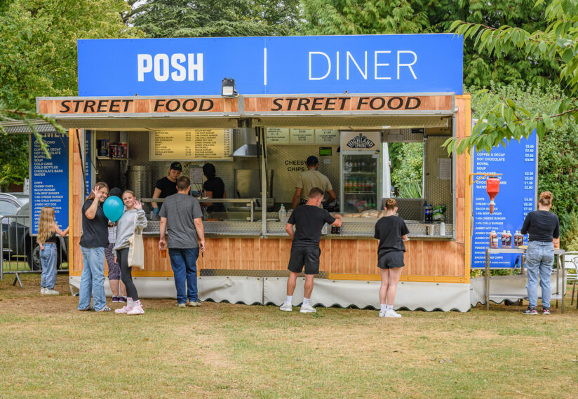 Catering Van serving food and drink