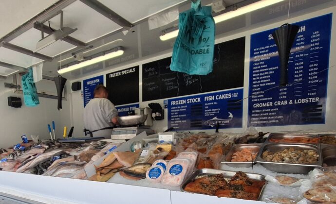 East Point Fish on The Square selling fresh fish