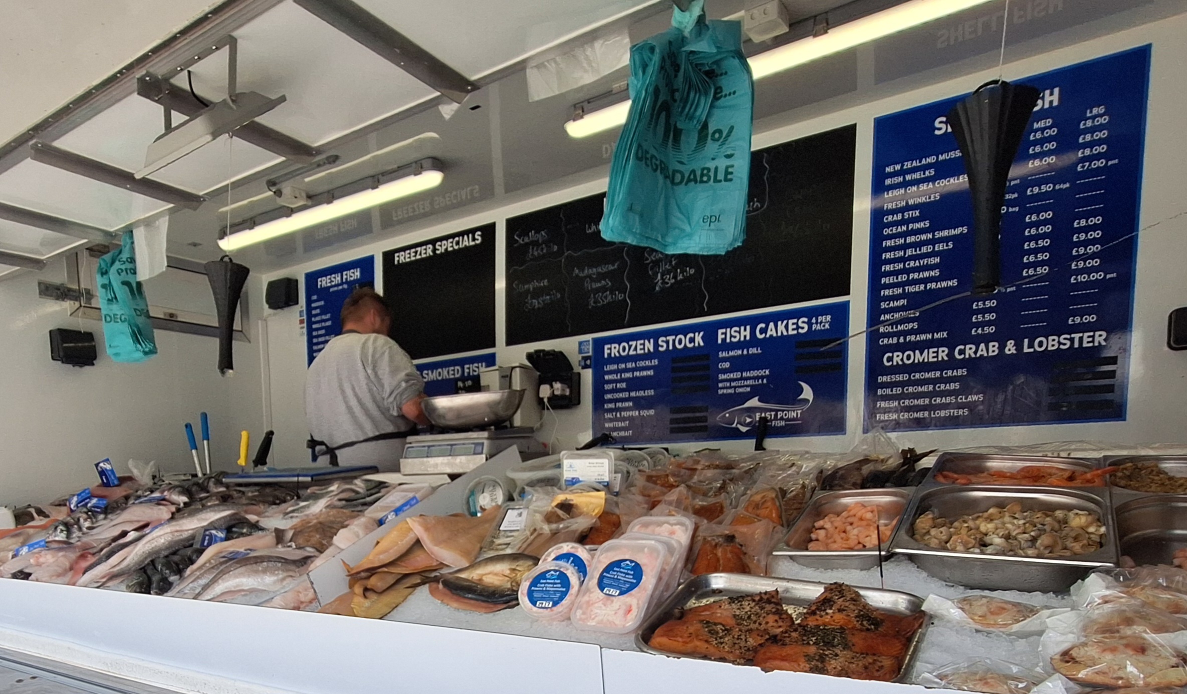 East Point Fish on The Square selling fresh fish